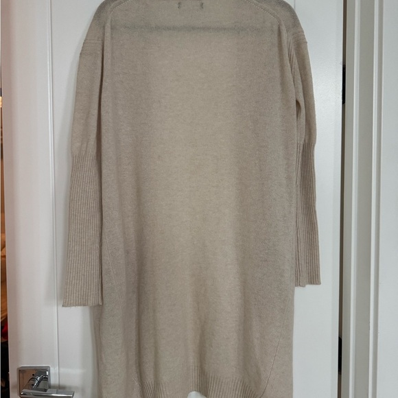 NAADAM Essentials oatmeal Cashmere Open Front Cardigan Size M pockets - Picture 3 of 6